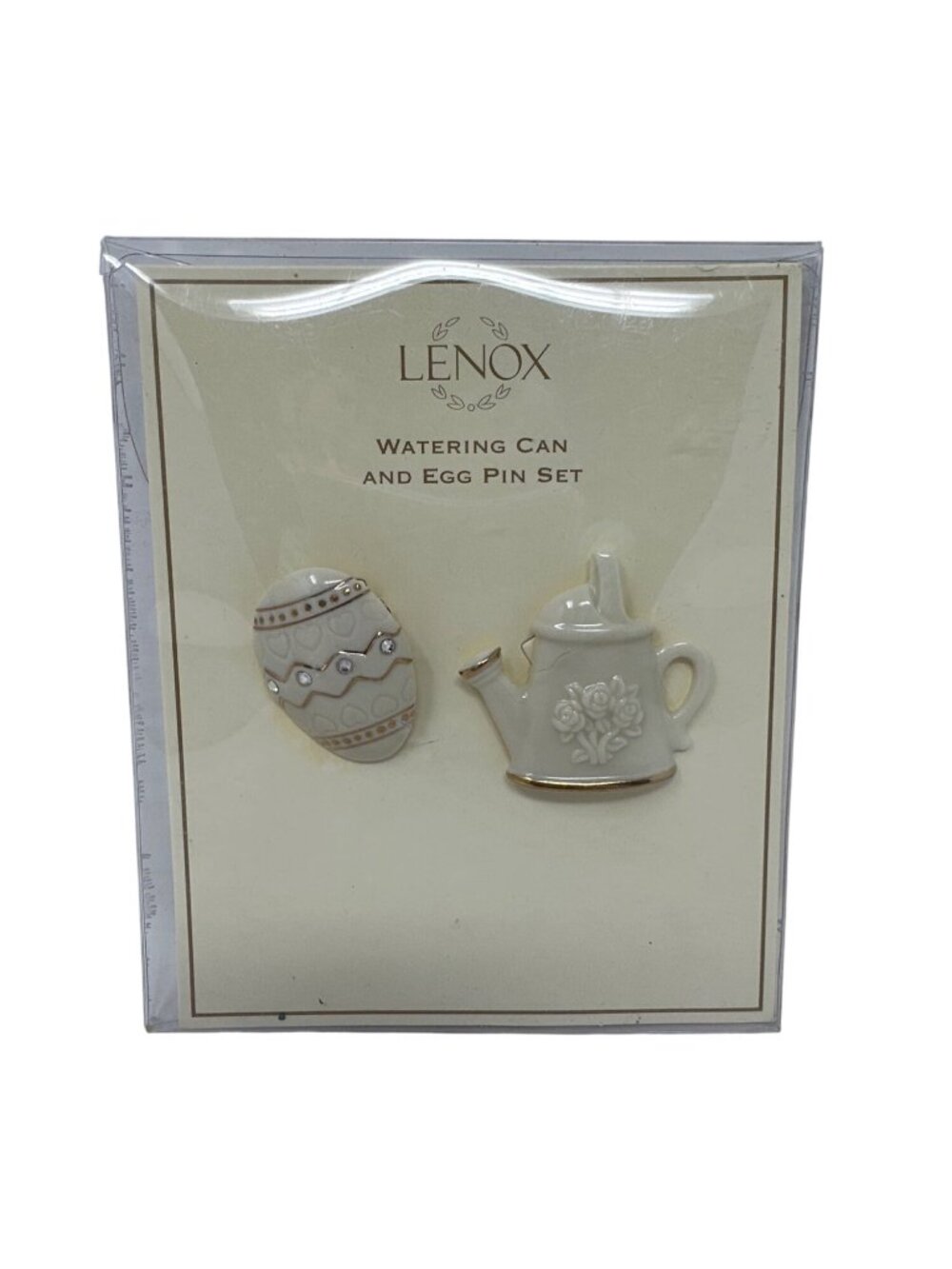 Lenox Embellishment Watering Can And Egg Pin Set